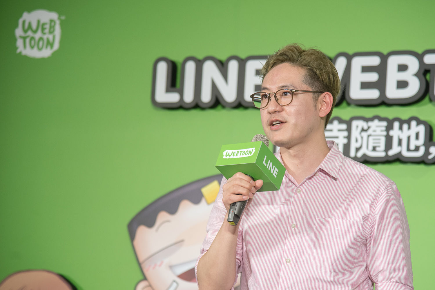 【圖二】LINE WEBTOON創始人兼首席執行長金俊九分享三週年成績